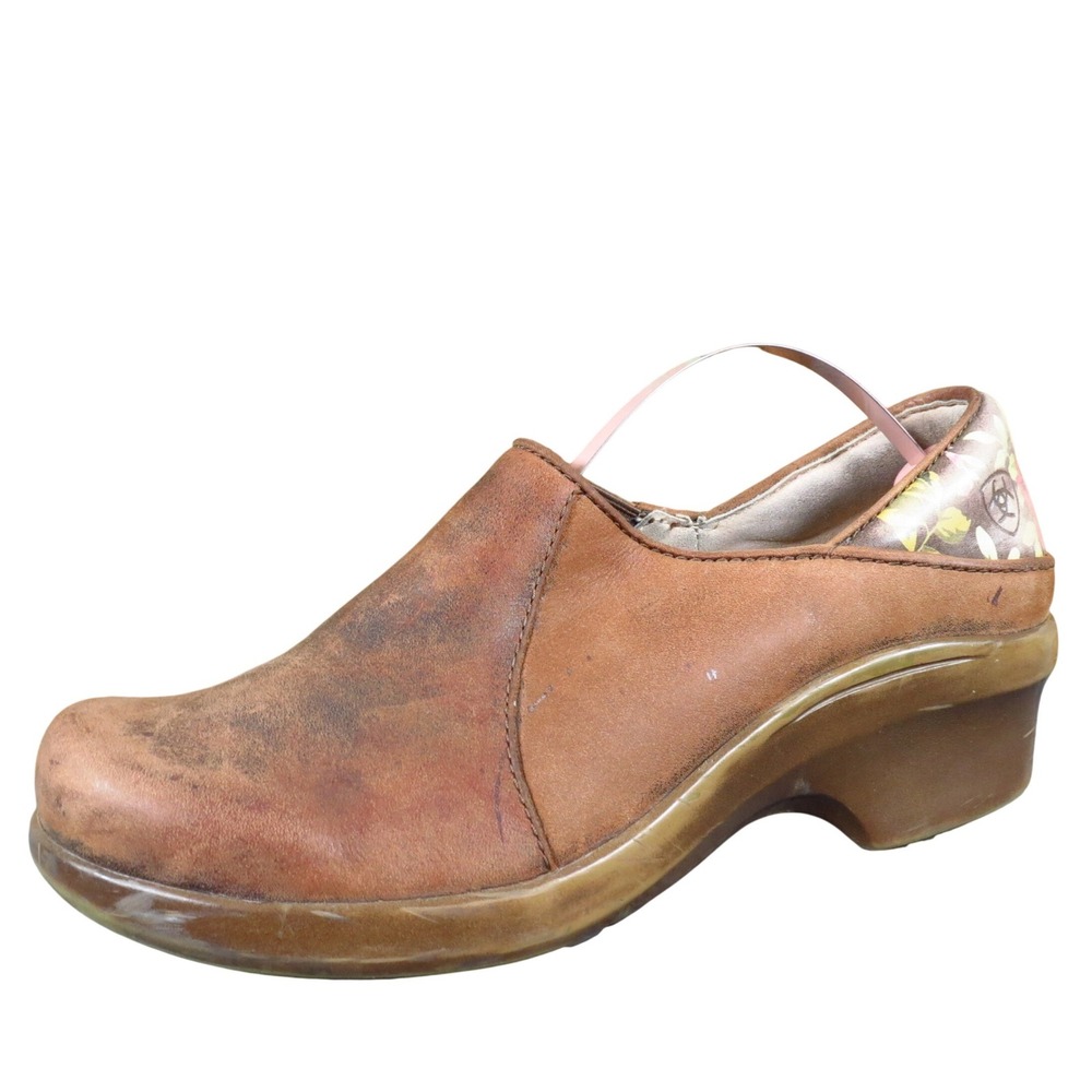 Ariat Work Hera Expert Women Clog Size 8 Professional Nursing‎ Brown Leather